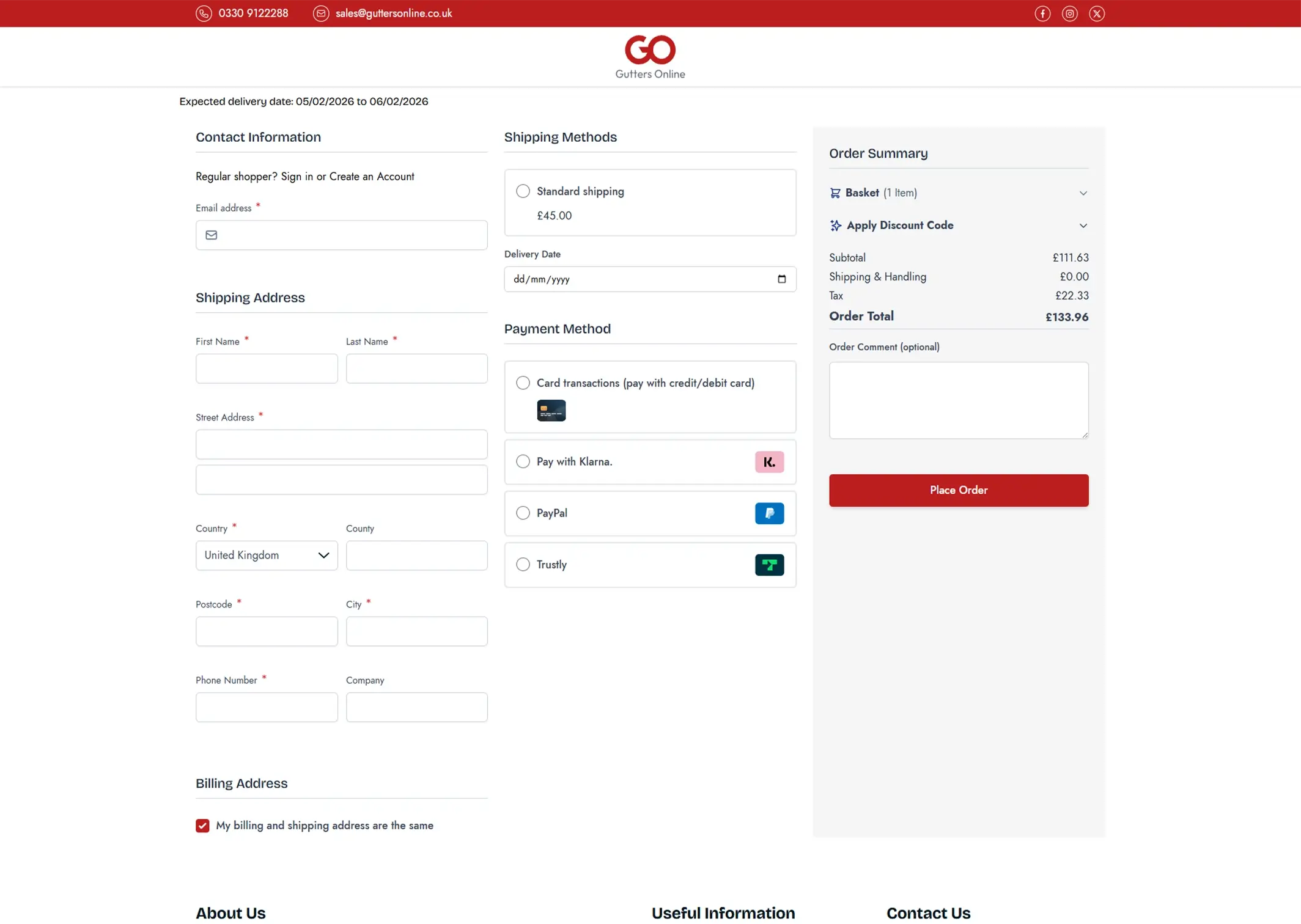 After page - Checkout Website Image After